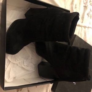 Black Suede Booties